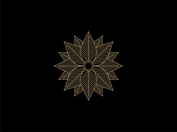 Download Circle Leaf Mandala Line Art Vector - Line Collection
