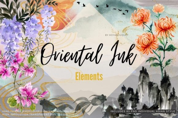 Download Oriental Ink Elements - Element Collection