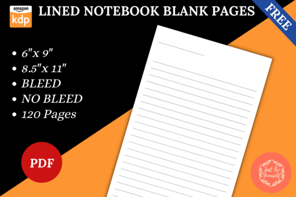 Download FREE Lined Notebook Blank KDP Interior - Line Collection