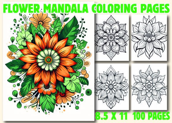 Download Flower Mandala Coloring Pages - Premium Bundle