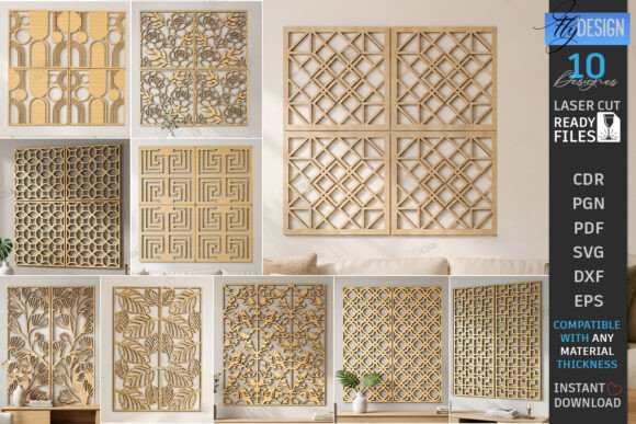 Download Decorative Wall Art Panels Laser Cut Set - Wall Collection