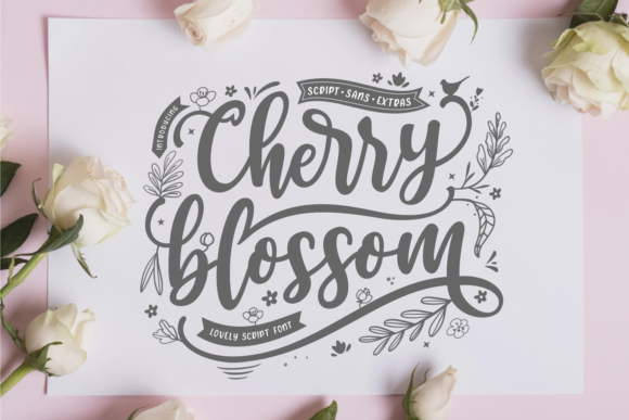 Download Cherry Blossom Font&nbsp; - Blossom Collection