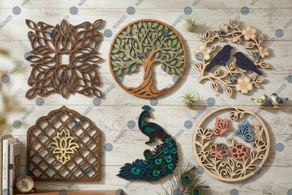 Download Laser Cut Wall Decor Bundle SVG - Wall Collection