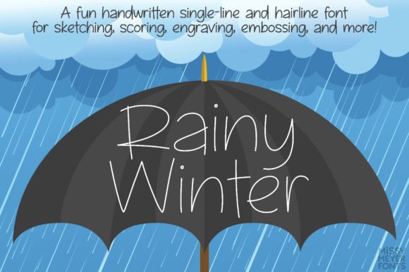 Download Rainy Winter (single Line) - Line Collection