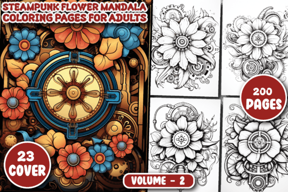 Download Steampunk Flower Mandala Coloring Pages - Flower mandala Collection