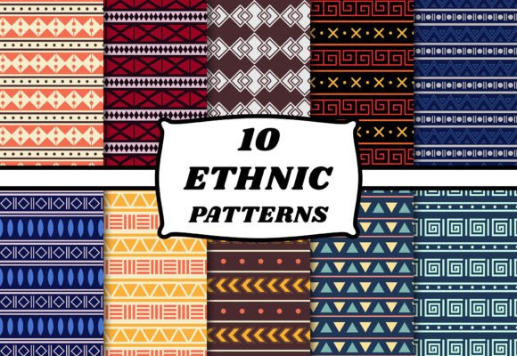 Download Ethnic Pattern Set Geometry Shape Art - Ethnic pattern Collection