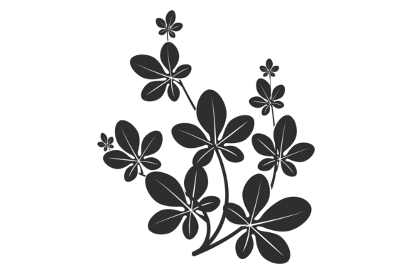 Download Floral Decorative Element. Black Leaves - Premium Resources