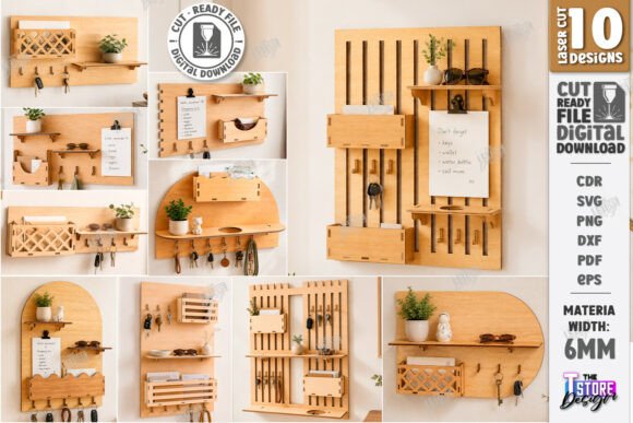 Download Wall Key Holder Laser Cut Bundle | Home - Wall Collection