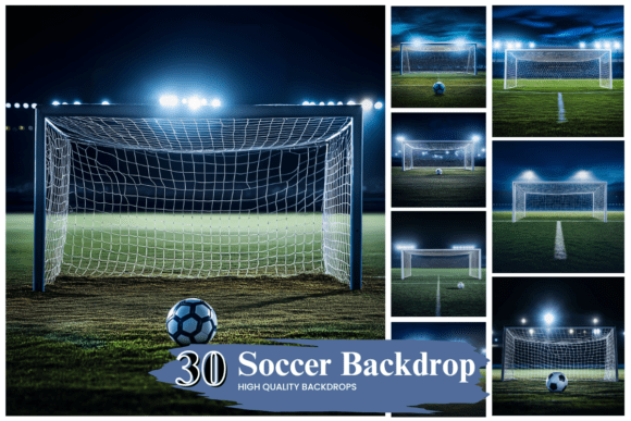 Download Soccer Goals Digital Backdrop - Backdrop Collection