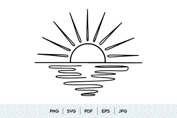 Download Minimalist Sunrise One Line SVG - Line Collection