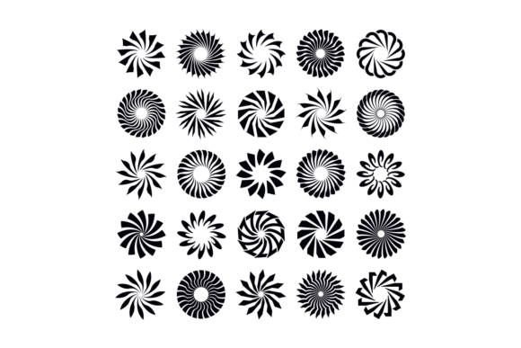 Download Abstract Radial Shape Design Element Set - Element Collection